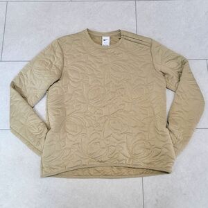 Nike Womens Dri Fit Long Sleeve Golf Sweater Medium Neutral Tan Beige NWOT